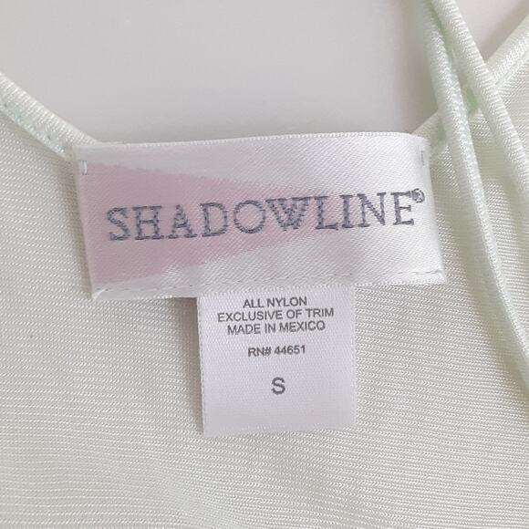 Vintage 80s Nylon Satin Slip Dress Peignoir Set Mint Green Lace Bed Jacket Sz S - Picture 13 of 13